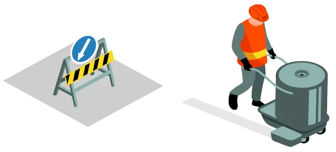 ジェイラインの点字ブロックの整備